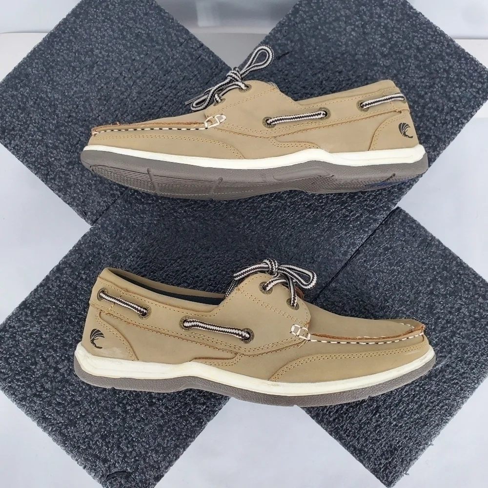 Island Surf Men's Boat Shoes Leather Brown Size 7